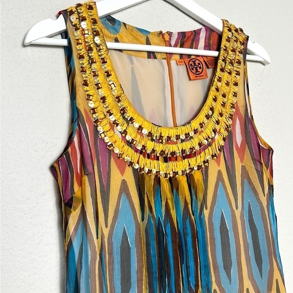 Tory Burch Multicolor Sequin Silk Top - Picture 4 of 6